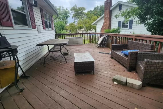 Building a deck in Jamison, before photo