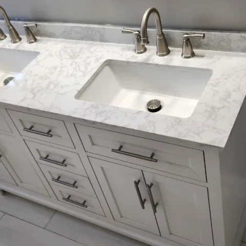 Bathroom remodeling Contractor Bensalem white vanity