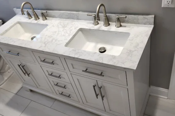 Bathroom remodeling Contractor Bensalem white vanity