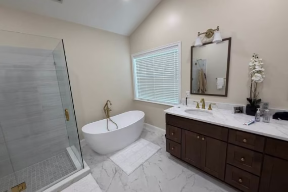 From Built-In Tub Deck to Freestanding Tub: Master Bathroom Remodel in Doylestown, PA Picture 10 | BMR BelMax Remodeling