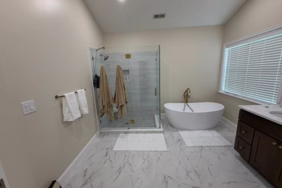 From Built-In Tub Deck to Freestanding Tub: Master Bathroom Remodel in Doylestown, PA Picture 11 From Built-In Tub Deck to Freestanding Tub: Master Bathroom Remodel in Doylestown, PA Picture 11 | BMR BelMax Remodeling