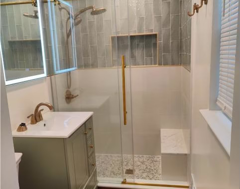 Two-Tone Shower Remodel in Hightstown, NJ Picture 8 | BMR BelMax Remodeling